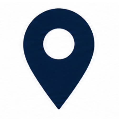 Navy blue location pin icon for Tampa Bay fishing areas